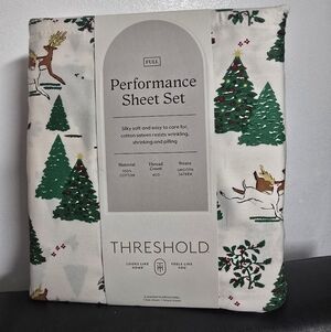 New Full 400 Thread Ct Christmas Holiday Performance Sheet Set Winter Threshold
